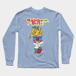 Rainbow Shy girl 80s Long Sleeve T-Shirt